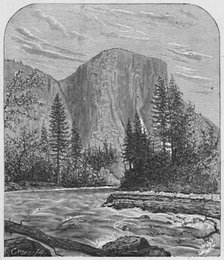 'El Capitan from Merced River', 1874, (1883). Artist: C Crane.