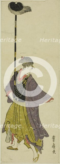 Parody of a daimyo procession, c. 1805/07. Creator: Utagawa Toyohiro.