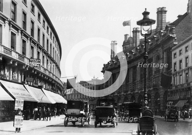 Traffic down Regent Street, London, 1910. Artist: Unknown