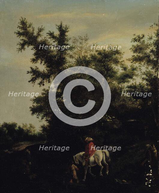 Travellers on a forest road, c1670s. Creator: Jacob van Ruisdael.