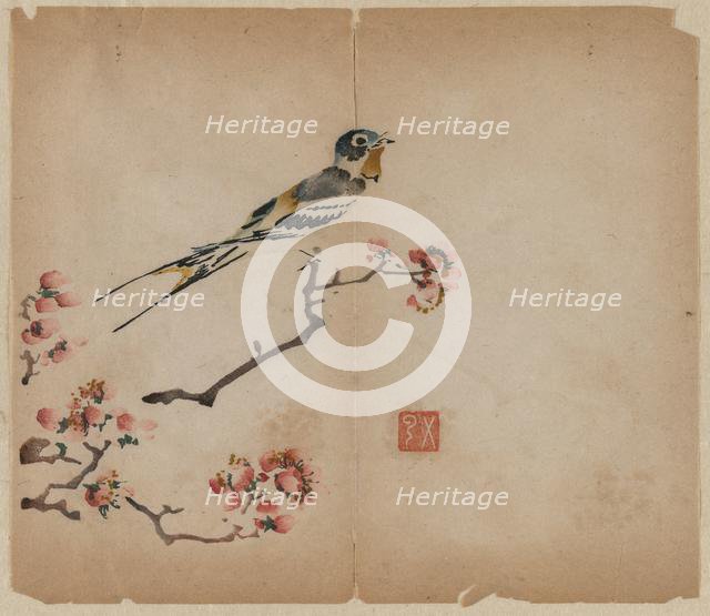 Swallow on Flowering Peach Branch, 1368-1644. Creator: Unknown.