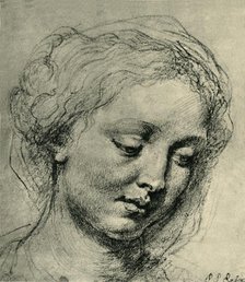 Head of a woman, c1630, (1943).  Creator: Peter Paul Rubens.