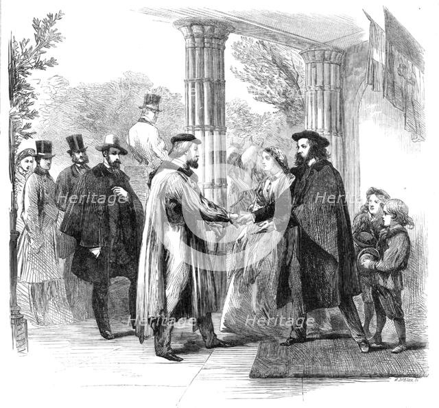 Garibaldi in England: the meeting of Garibaldi and Tennyson at Faringford House, Isle of Wight, 1864 Creator: Mason Jackson.