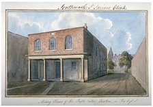 View of the Quaker's Meeting House on Redcross Street, Southwark, London, 1825. Artist: G Yates
