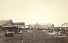 View in bazar [ie, bazaar] at Irkutsk, between 1885 and 1886. Creator: Unknown.