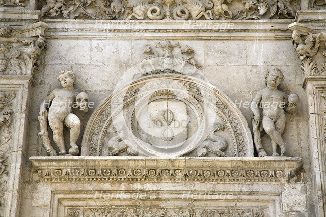 Detail of a carving, City Hall, Seville, Andalusia, Spain, 2007. Artist: Samuel Magal