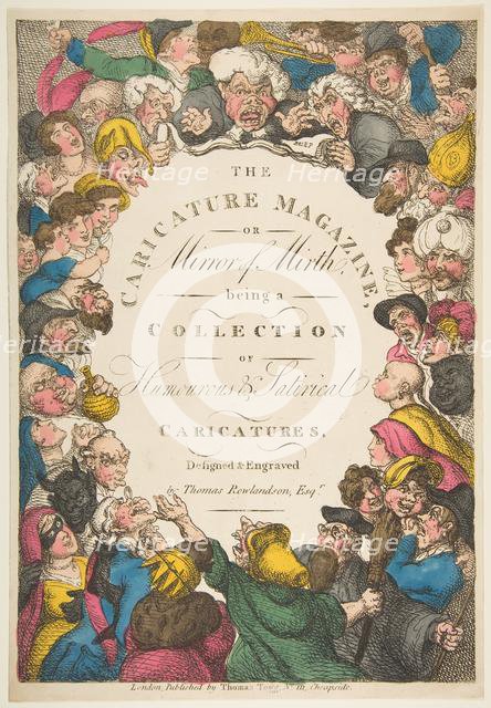 Title Page, The Caricature Magazine, or Mirror of Mirth, November 19, 1808. Creator: Thomas Rowlandson.
