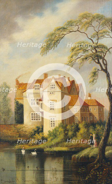 'Breadsall Priory, Residence of Dr Erasmus Darwin, Derbyshire, c early 19th century. Artist: Unknown.