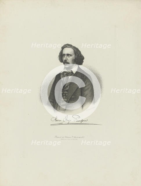 Portrait of the composer Henry Hugo Pierson (1815-1873) , c. 1850. Creator: Laemmel, Moritz (1822-?).