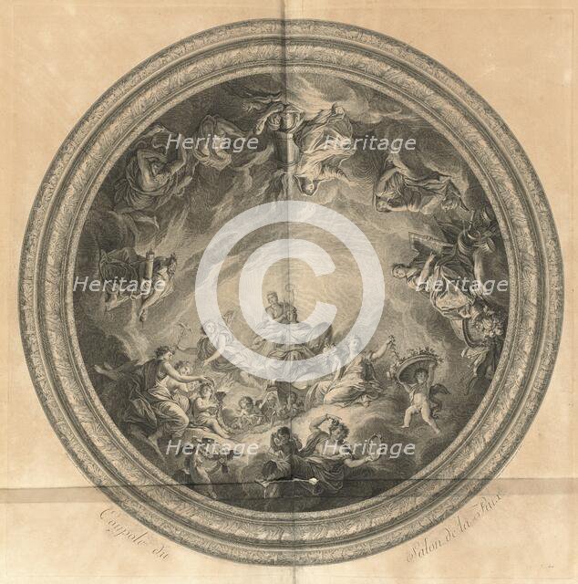 Coupole du Salon de la Paix (Cupola of the Salon of Peace) [pl. 44], published 1752. Creators: Jean-Baptiste Masse, Michel Aubert, Laurent Cars.