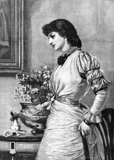 "Doubts", from the picture by E. F. Brewtnall, 1883. Creator: William Biscombe Gardner.