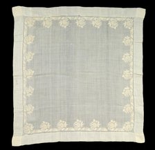 Handkerchief, French, 1830-50. Creator: Unknown.