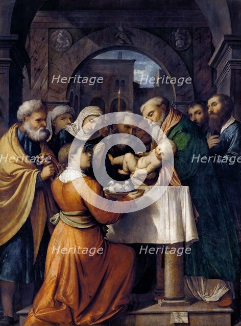 Presentation of Jesus in the Temple, 1529. Creator: Romanino, Gerolamo (1485/6-1566).