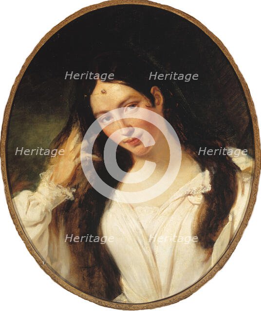 Portrait of the opera singer Maria Malibran-Garcia (1808-1836), as Desdemona, 1831. Creator: Bouchot, François (1800-1842).