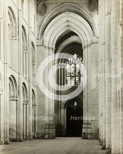 Ely Cathedral: Nave, Arches at West End, 1891. Creator: Frederick Henry Evans.