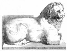 Colossal lion from Cnidus, 1861. Creators: John Jessop Hardwick, Unknown.
