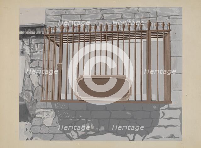 Wrought Iron Railing, c. 1936. Creator: Joseph L. Boyd.