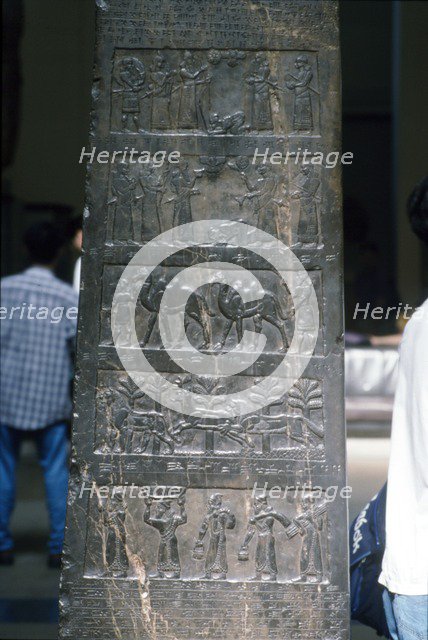 The Black Obelisk of Shalmaneser III, c858 BC-824 BC Artist: Unknown.