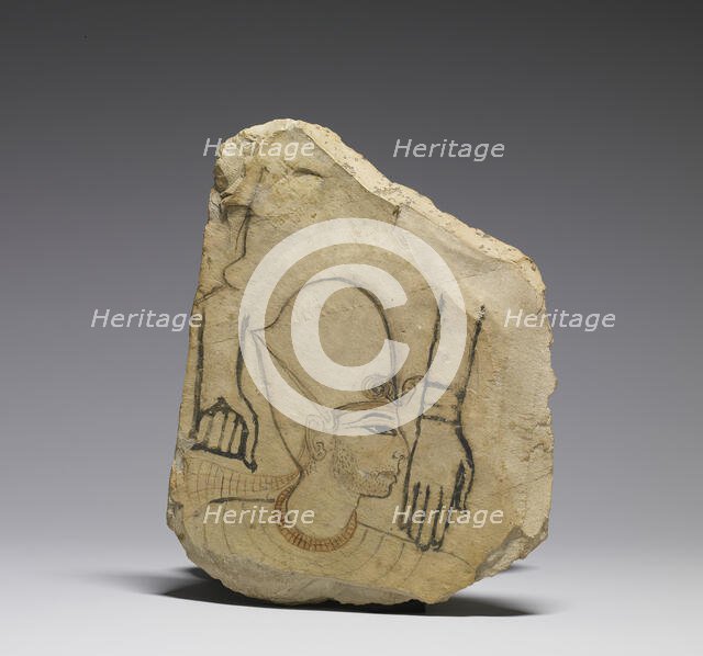 Ostracon with a Royal Head, c1280 BCE. Creator: Unknown.