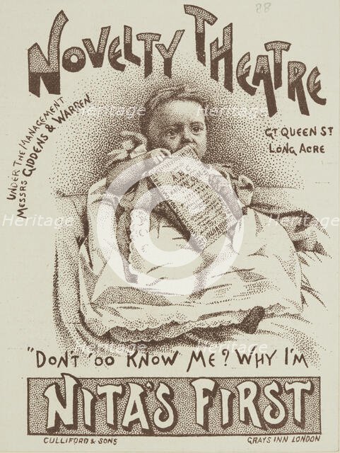 Nita's First at the Novelty Theatre, late 19th century.  Creator: Unknown.