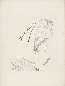 Frontispiece for the "Yvette Guilbert" Album, 1898. Creator: Toulouse-Lautrec, Henri, de (1864-1901).