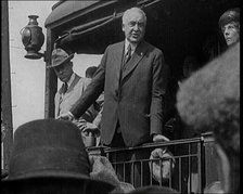 United States Senator from Ohio and Presidential Candidate Warren Harding Speaking from the ...,1920 Creator: British Pathe Ltd.