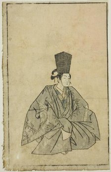 An Actor as Sanbaso, from "A Picture Book of Stage Fans (Ehon butai ogi)", Japan, 1770. Creator: Shunsho.