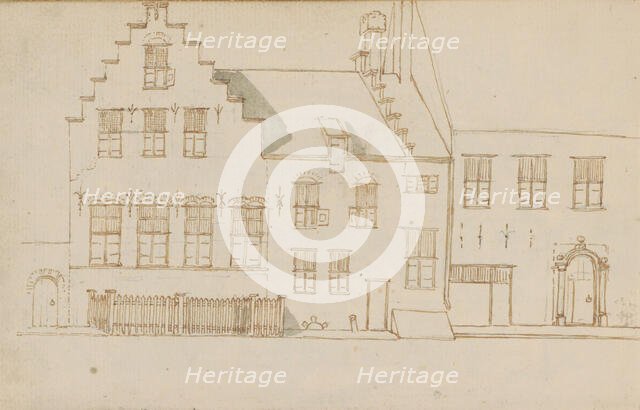 House with a stepped gable c.1783-c.1797.  Creator: Johannes Huibert Prins.