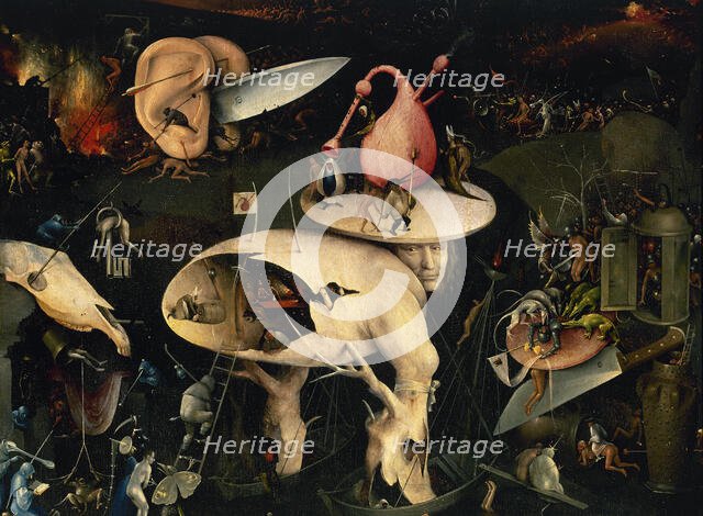 The Garden of Earthly Delights (triptych right panel detail - Hell), 1500-1505.  Creator: Hieronymus Bosch.