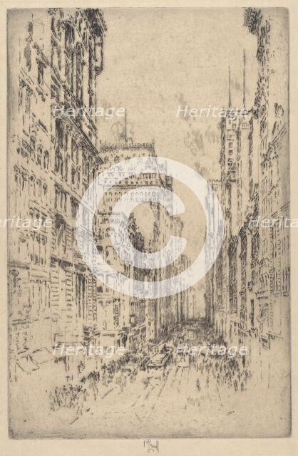 Lower Broadway, 1904. Creator: Joseph Pennell.