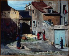 Episode of the Commune, rue des Rosiers, in Montmartre, 1875. Creator: Auguste Lepere.