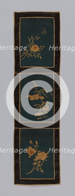 Panel (Furnishing Fabric), China, Qing dynasty (1644-1911), 1875/1900. Creator: Unknown.