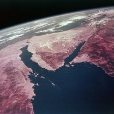 Earth from space - the Sinai Peninsula, Egypt, c1980s.  Creator: NASA.