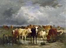 The Approach of a Storm, c1872. Creator: Emile van Marcke de Lummen.