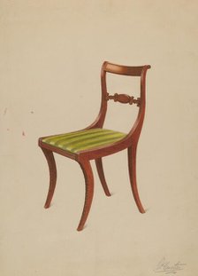 Side Chair, 1936. Creator: Ferdinand Cartier.