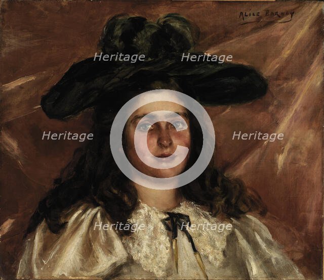 Laura Alice in Big Hat, ca. 1892-1895. Creator: Alice Pike Barney.