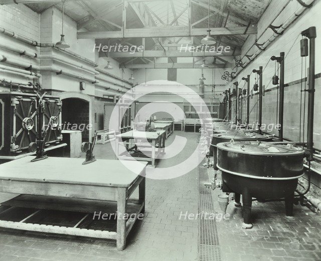 Kitchen at the Fulham Hostel, London, 1947. Artist: Unknown.