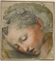 Head of a woman, 1568. Creator: Barocci, Federigo (1528-1612).