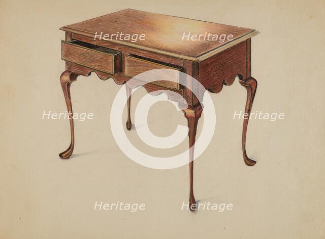 Rectangular Table, c. 1939. Creator: Ruth Bialostosky.