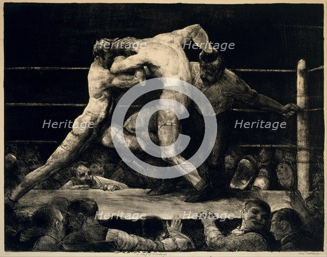 A Stag at Sharkey's, 1917. Artist: Bellows, George (1882-1925)