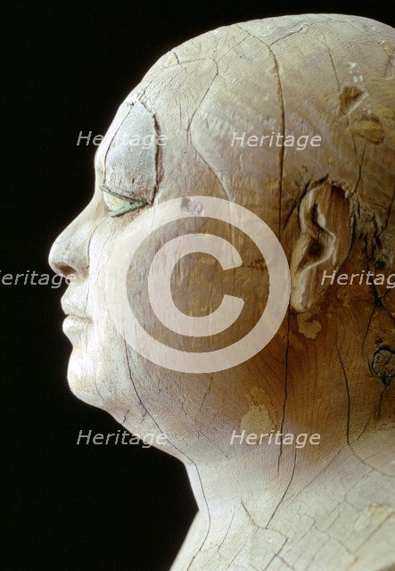 Wooden statue of Ka-Aper, Cairo Museum, Egypt. Artist: Tony Evans