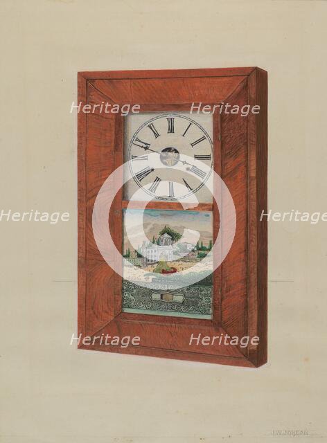 Pendulum Clock, c. 1937. Creator: John Jordan.