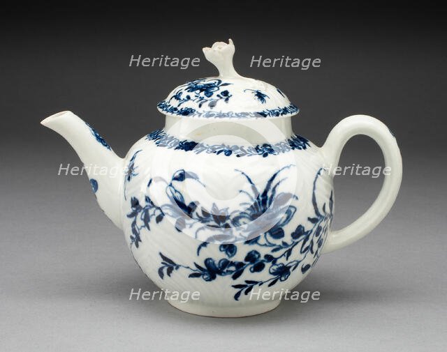 Teapot, Worcester, c. 1760. Creator: Royal Worcester.