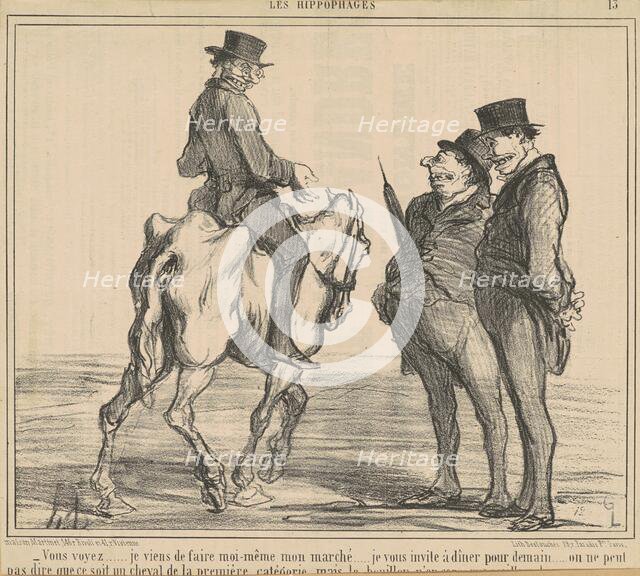 Vous voyez ... je viens de faire ... mon marché ..., 19th century. Creator: Honore Daumier.