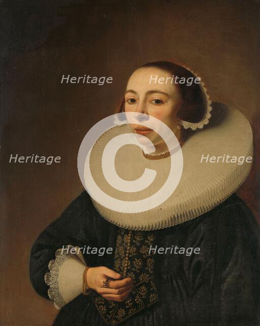 Portrait of a Woman, possibly Helena le Maire (1602 ?-after 1657), 1638. Creator: Pieter Dubordieu.