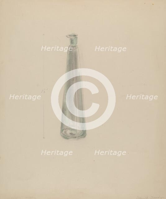 Medicine Bottle, c. 1936. Creator: Donald Streeter.