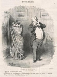 La femme du représentant, 19th century. Creator: Honore Daumier.