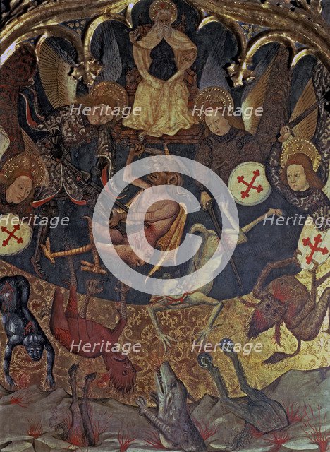  'The rebellion of the Angels', table of the altarpiece of Saint Michael, in the church of Santa …