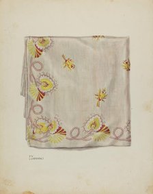 Printed Textile, c. 1940. Creator: Joseph Lubrano.