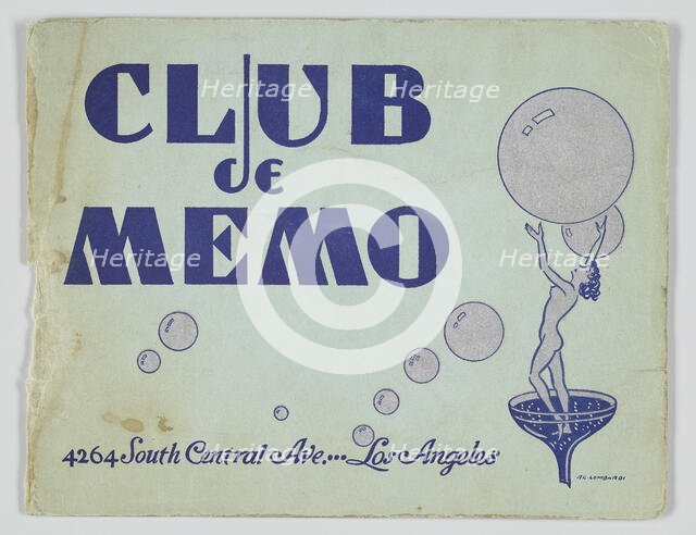 Leaflet for Club de Memo, ca. 1944. Creators: Unknown, R. C. Lombardi.